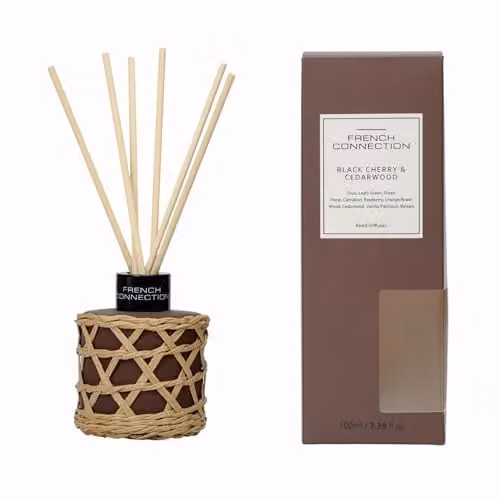 French Connection Brown Black Cherry & Cedarwood Reed Diffuser 100ml – 1