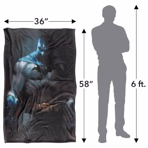 Warner Bros. Batman Classic Silhouette Super Soft Fleece Throw Blanket, Multicolour, W: 91.44 cm, L: 147 cm – 4