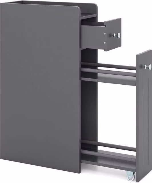Kelvenix Small 4-Tier Bathroom Storage Cabinet in Matt Grey – 1