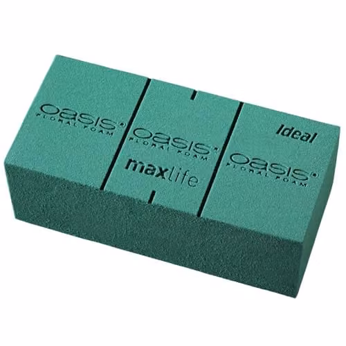 OASIS Green Rectangular Floral Foam Brick for Flower Crafts (Pack of 1)