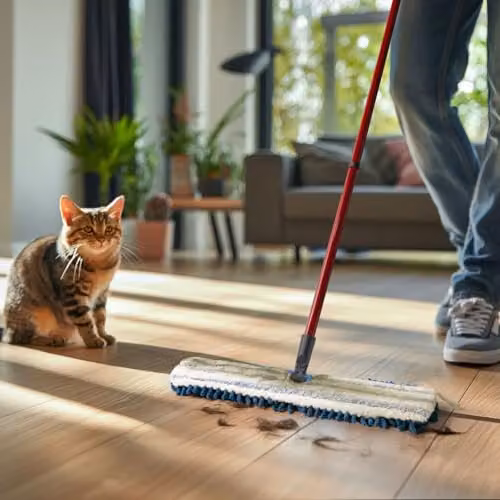 Vileda Pet Pro Flip Mop with Red Microfibre Refillable Head – 4