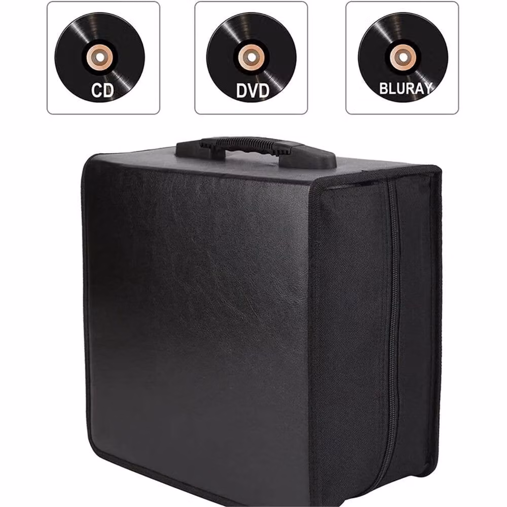 NESTLUNE 128 Disc CD DVD Storage Wallet Album in Black – 3
