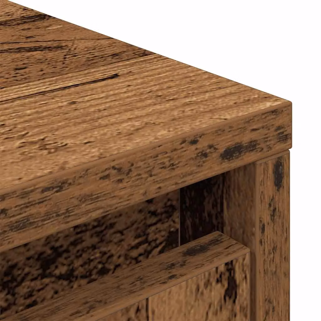 Berkfield Home Highboard in Old Wood Brown, W/D/H: 29.5 x 34 x 119.5 cm – 4
