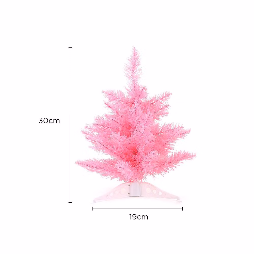 Voltico Mini Pink Artificial Christmas Tabletop Tree, Height: 30 cm – 2