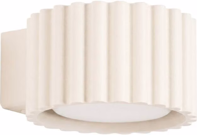 Sollux Lighting minimalist cylinder wall lamp in beige, W/D/H: 6 x 10 x 12 cm