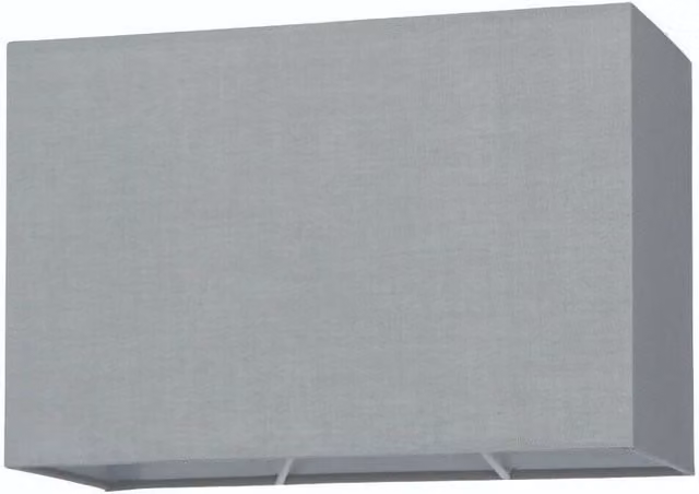 Loops Modern Rectangular Lamp Shade in Grey Cotton Fabric for E27 Bulbs