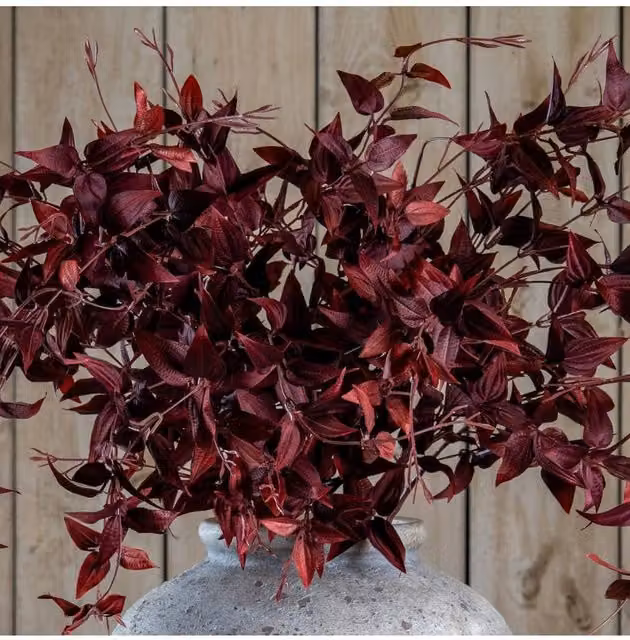 KDMD Red Autumnal Ornamental Leaf Stem for Floral Arrangements