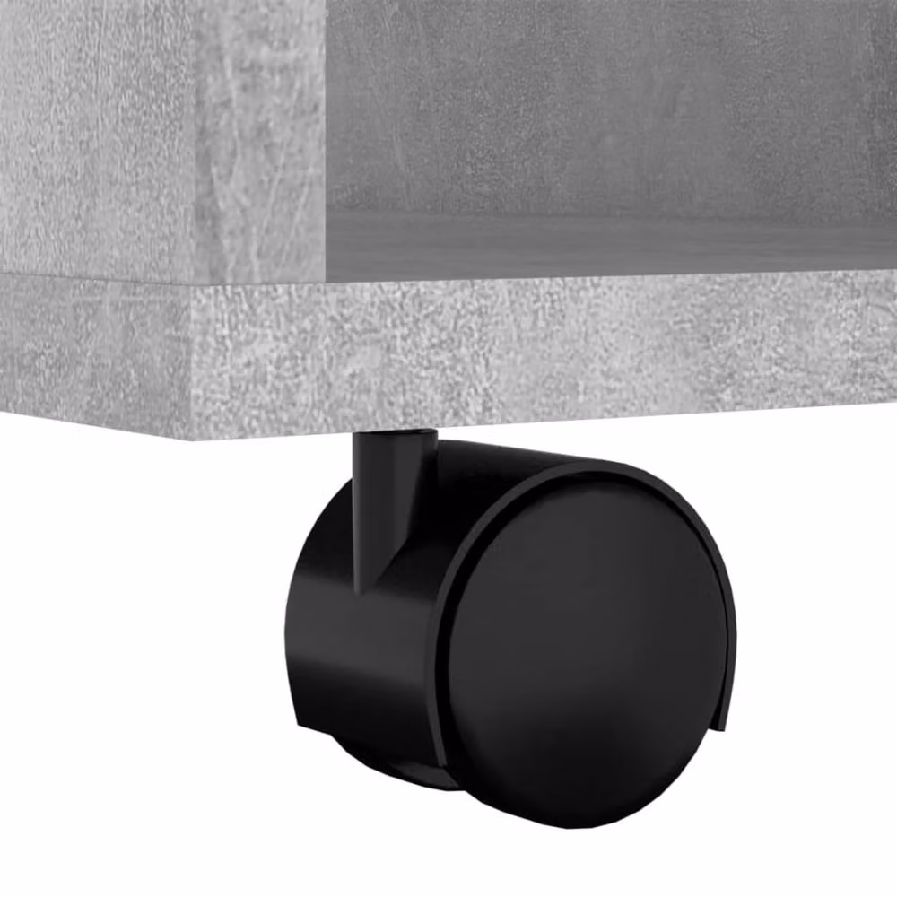Berkfield Home Rolling Cabinet in Concrete Grey, W/D/H: 60 x 35 x 75 cm – 4