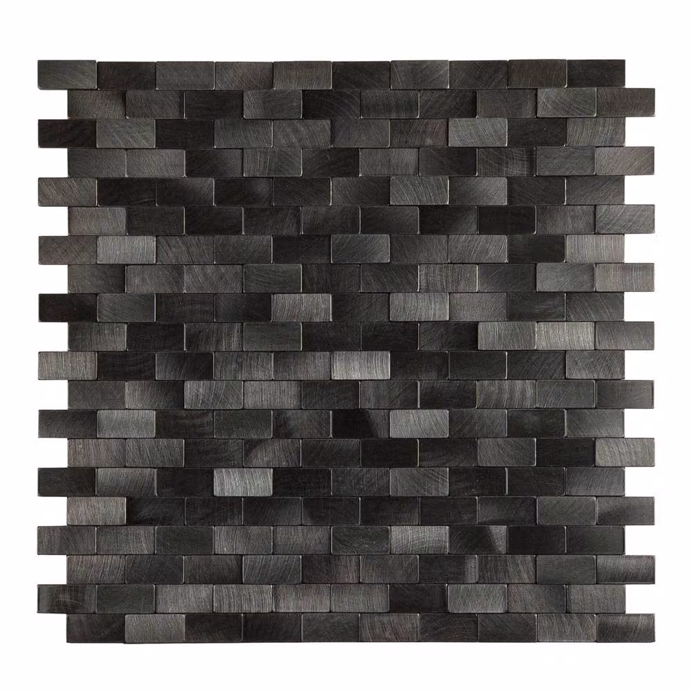 ENER-J Urban Alloy Pattern Peel & Stick Aluminum Wall Tiles, Silver, Pack of 4, W/D/H: 300 x 300 x 4 mm – 2