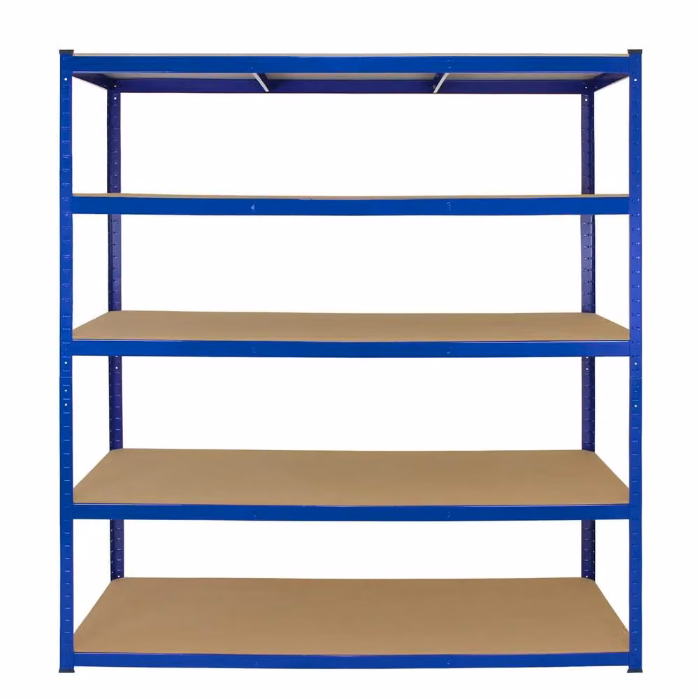 Monstershop Monster Racking T-Rax Extra Wide Storage Shelves with 3 Adjustable Shelves, Blue, H 180 x W 160 x D 60 cm – 3