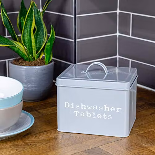Harbour Housewares Dishwasher Tablet Storage Tin in Grey – 2