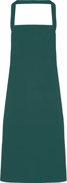 Premier Slim Cotton Workwear Apron without Pocket in Green