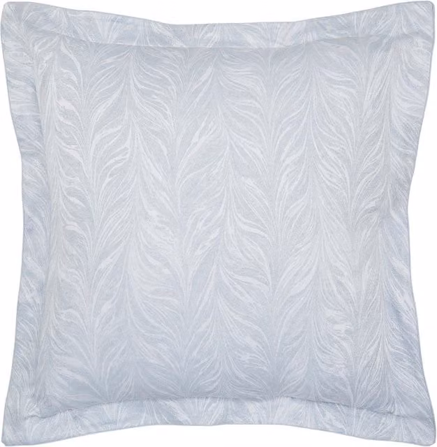 Zoffany Ebru Square Oxford Pillowcase in La Seine Blue Cotton Mako Satin