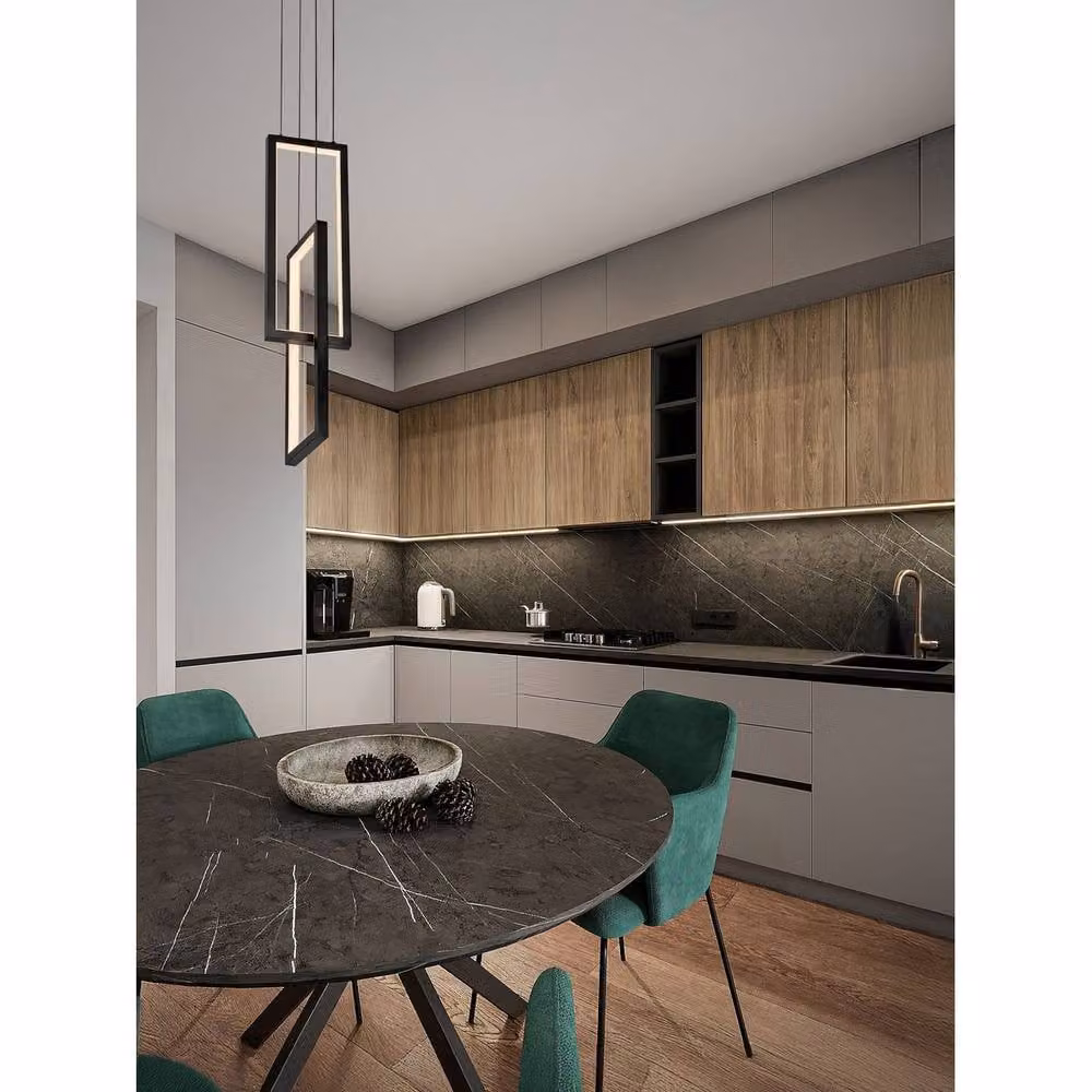 Netlighting Alis Pendant Light in Sandy Black, Dimmable LED, 37W, 925lm, 3200K – 2