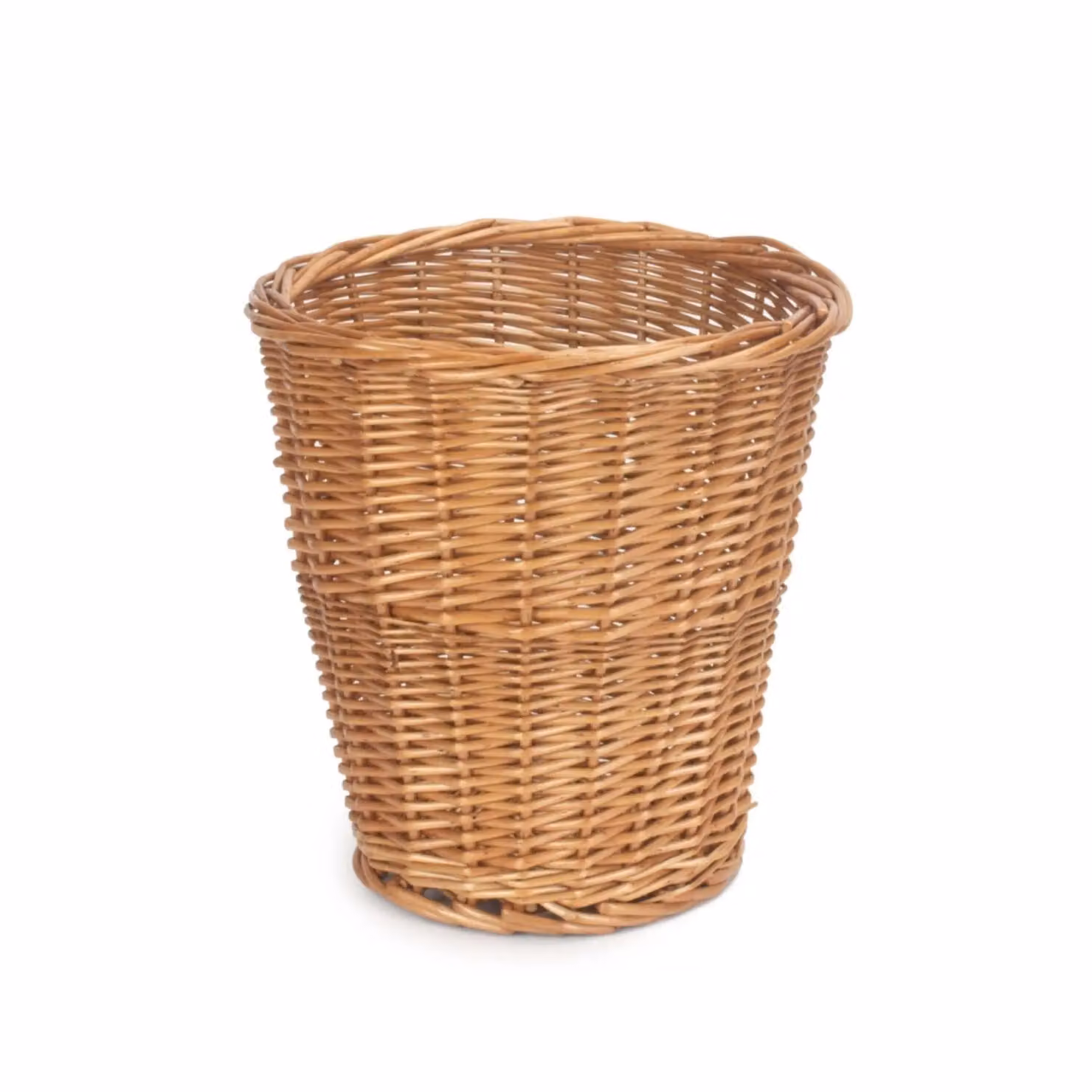 Red Hamper Wicker Light Steamed Waste Paper Bin in Brown – 3