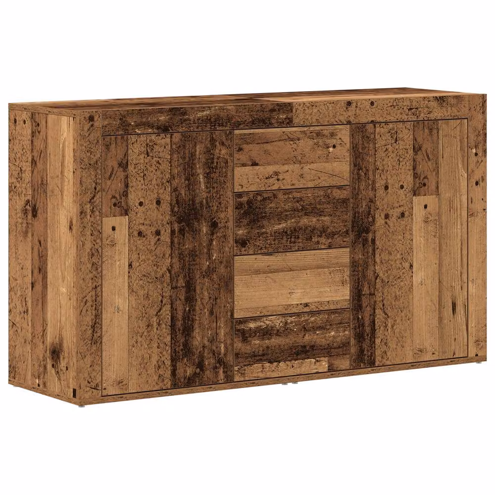 Berkfield Home Rustic Reclaimed Solid Wood Sideboard in Brown, W/D/H: 120 x 36 x 69 cm – 2