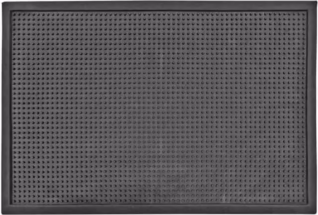 Oseasons Dot Small Sanitising Doormat in Black, Non-Slip and Washable