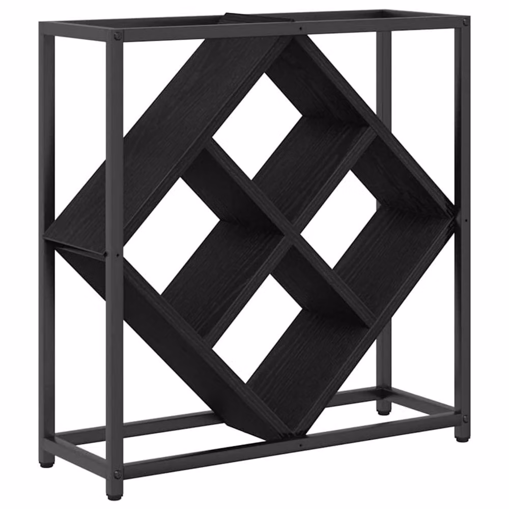 Berkfield Home Modern Wine Rack in Black Oak, W/D/H: 51 x 18 x 52.5 cm – 3