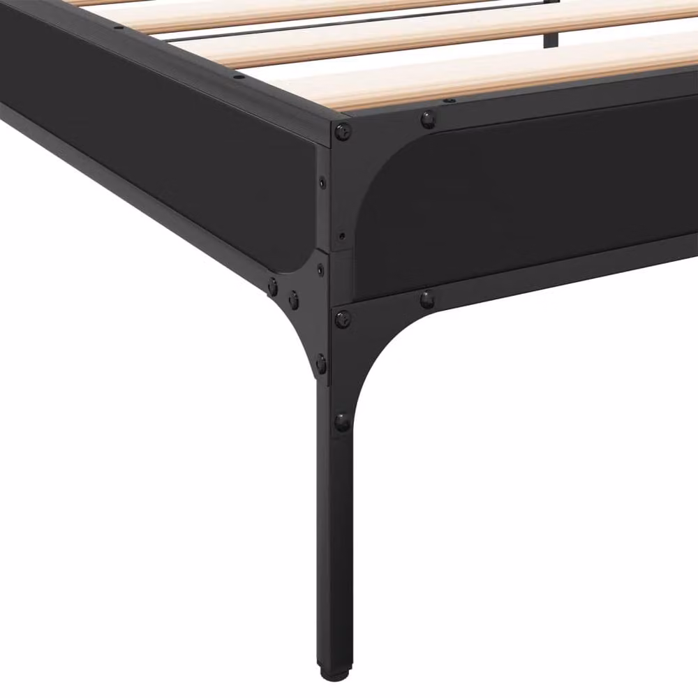Berkfield Home Bed Frame in Black, W/D/H: 100 x 200 x 30 cm – 3