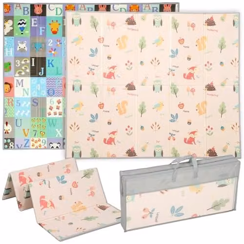 AIYAPLAY Reversible Waterproof XPE Foam Baby Play Mat, Multicolour, W: 180 cm, D: 150 cm – 1