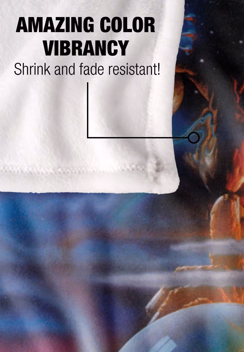 Nightmare On Elm Street Super Soft Silky Touch Throw Blanket, White and Multicolour, W: 152 cm, D: 127 cm – 4