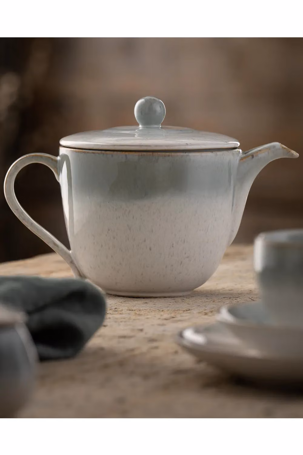 Belleek Living Tivoli Teapot in Blue and Grey – 2