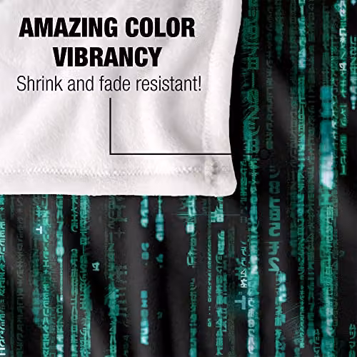 Warner Bros. The Matrix Matrix Code Silky Touch Super Soft Fleece Throw Blanket, Multicolour, W: 91 cm, D: 147 cm – 3