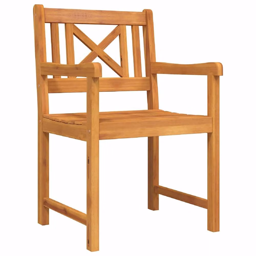 Berkfield Home 5 Piece Garden Dining Set in Brown Solid Acacia Wood – 3