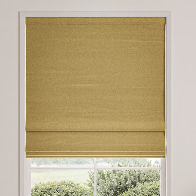 William Morris Reed Made To Measure Blackout Roman Blind in Apple Green and Yellow