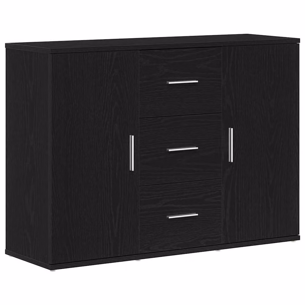 Berkfield Home Black Oak Sideboard, W/D/H: 91 x 29.5 x 65 cm – 2