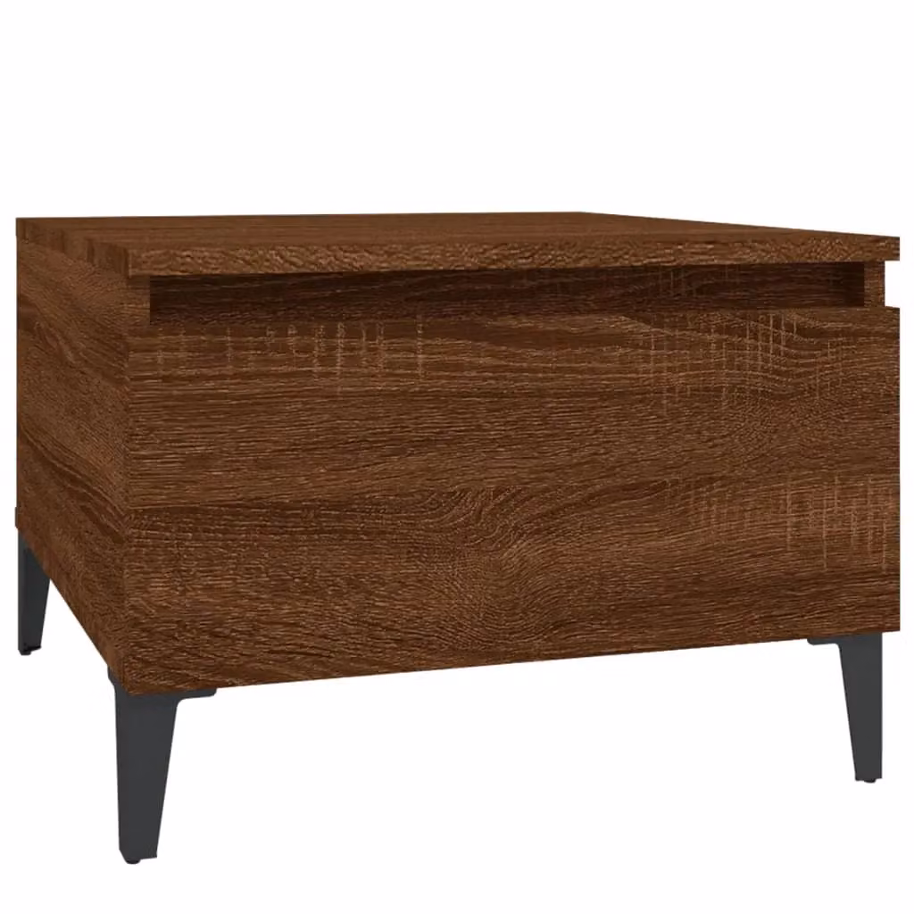 Berkfield Home Brown Oak Side Table W: 50 cm, D: 46 cm, H: 35 cm – 2