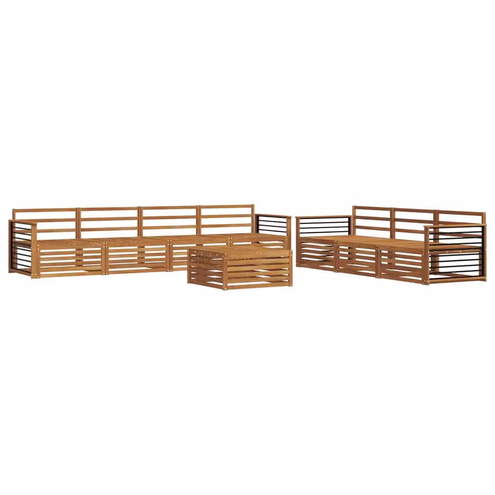 Berkfield Home 8 Piece Outdoor Sofa Set in Brown Solid Acacia Wood – 2