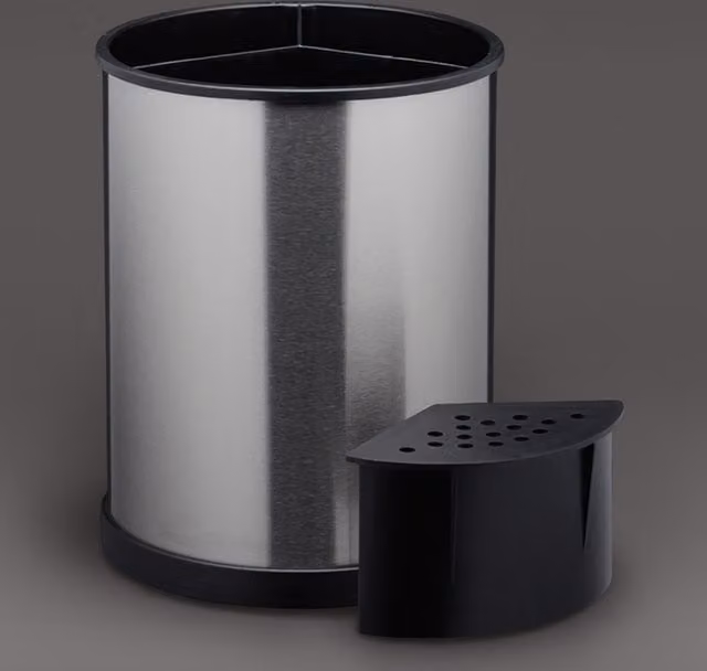 MasterClass Rotating Stainless Steel Utensil Holder, Silver, W: 18.5 cm, D: 14 cm
