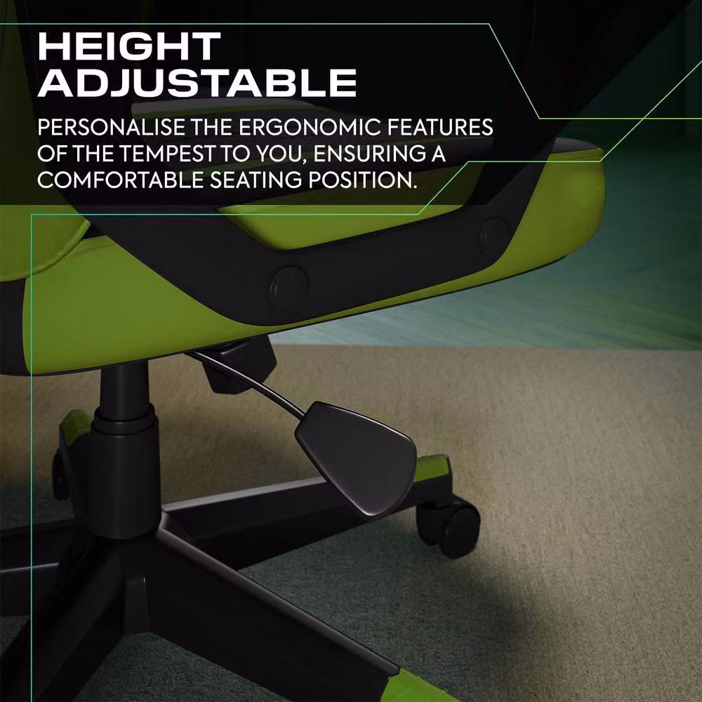 X Rocker Tempest Ergonomic Green Synthetic Leather Gaming Chair for Home Office and PC Use – 2