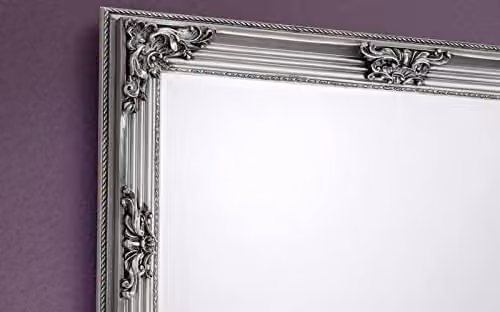 Julian Bowen Rococo Antique Silver Wall Mirror, W: 80 cm, H: 90 cm – 3