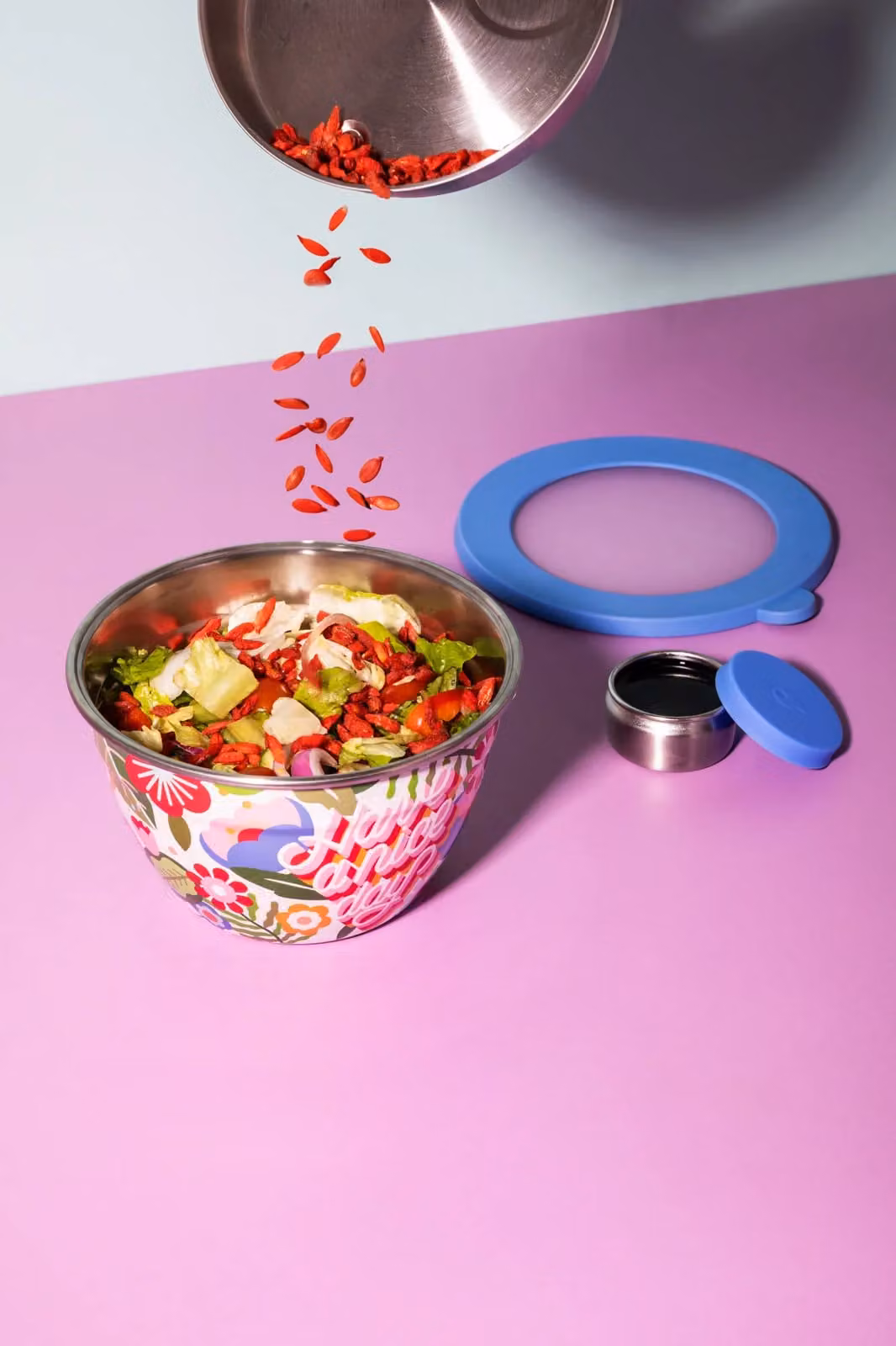 S'well Stainless Steel Salad Bowl Kit with Compartments, 1.9 l, Multicolour – 6
