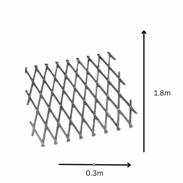 Marco Paul Grey Wooden Expandable Trellis for Garden Plants, Height: 180 cm, Width: 30 cm – 2