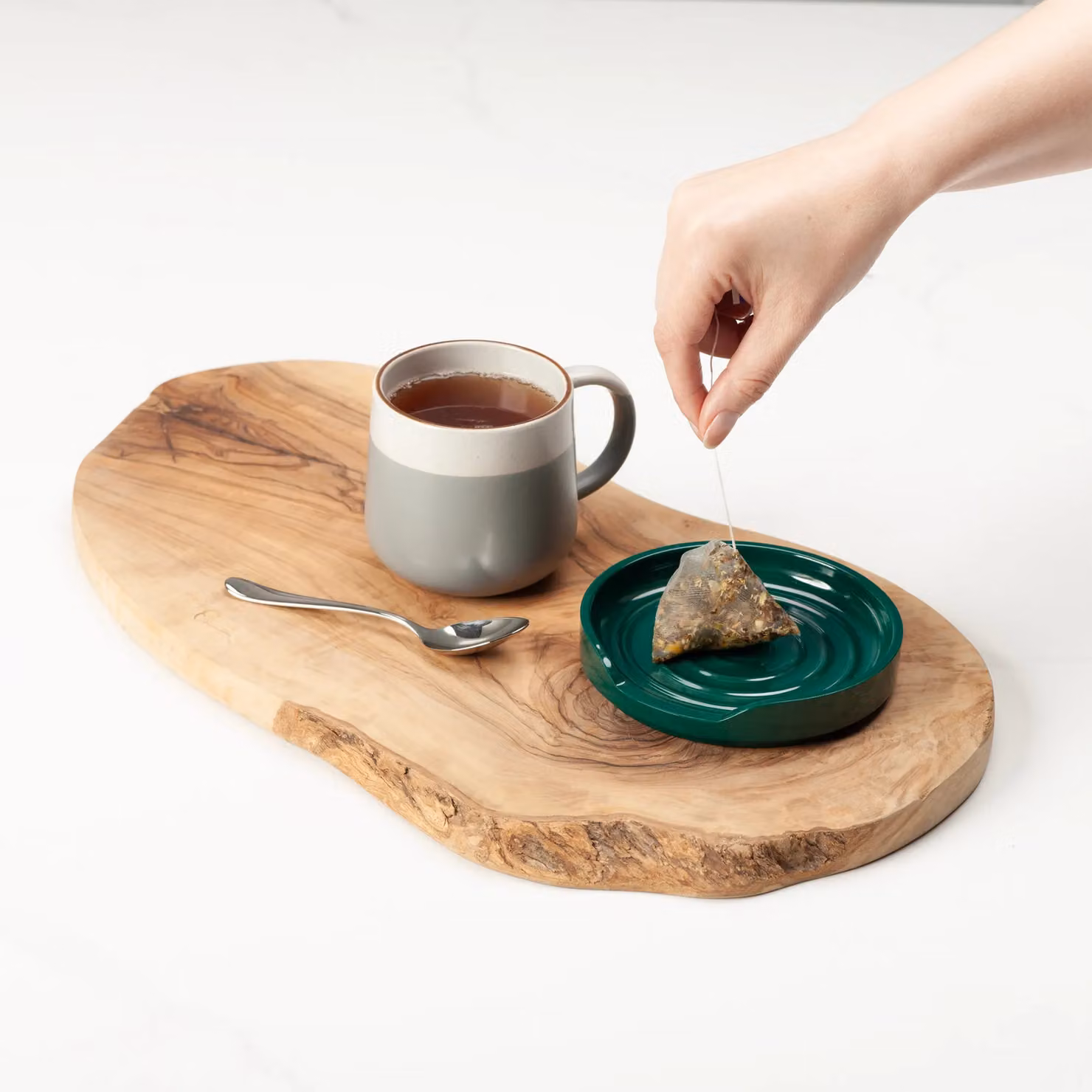 Zeal Melamine Circular Spoon Rest in Green, Diameter: 12 cm – 3