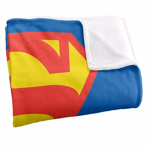 Warner Bros. Superman Shield 1955 Super Soft Fleece Throw Blanket, Multicolour, W: 91.44 cm x L: 147 cm – 2