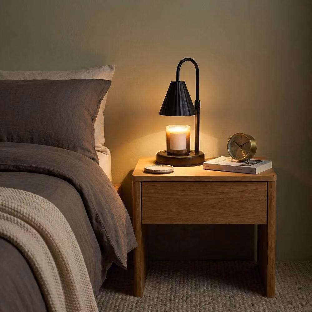 SPETLEK Black Wax Candle Warmer Lamp with Height Adjustable Metal Burner – 2