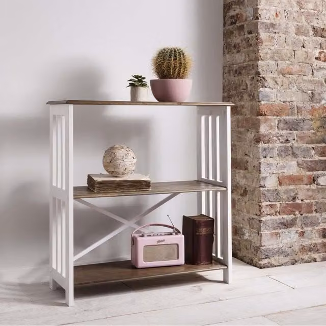Noa and Nani Canterbury Bookshelf in Dark Pine and White