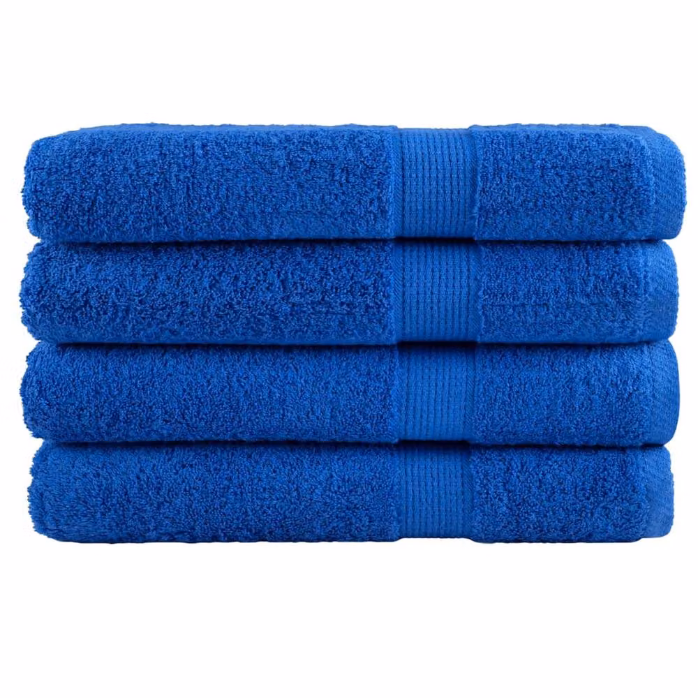 Berkfield Home SOLUND Premium Cotton Terry Towel Set, 4 Pieces, Blue, W: 100 cm, L: 200 cm, 600gsm – 2