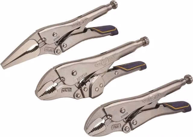 Irwin Vise-Grip Fast Release Locking Pliers Set of 3, Steel, Silver and Multicolour