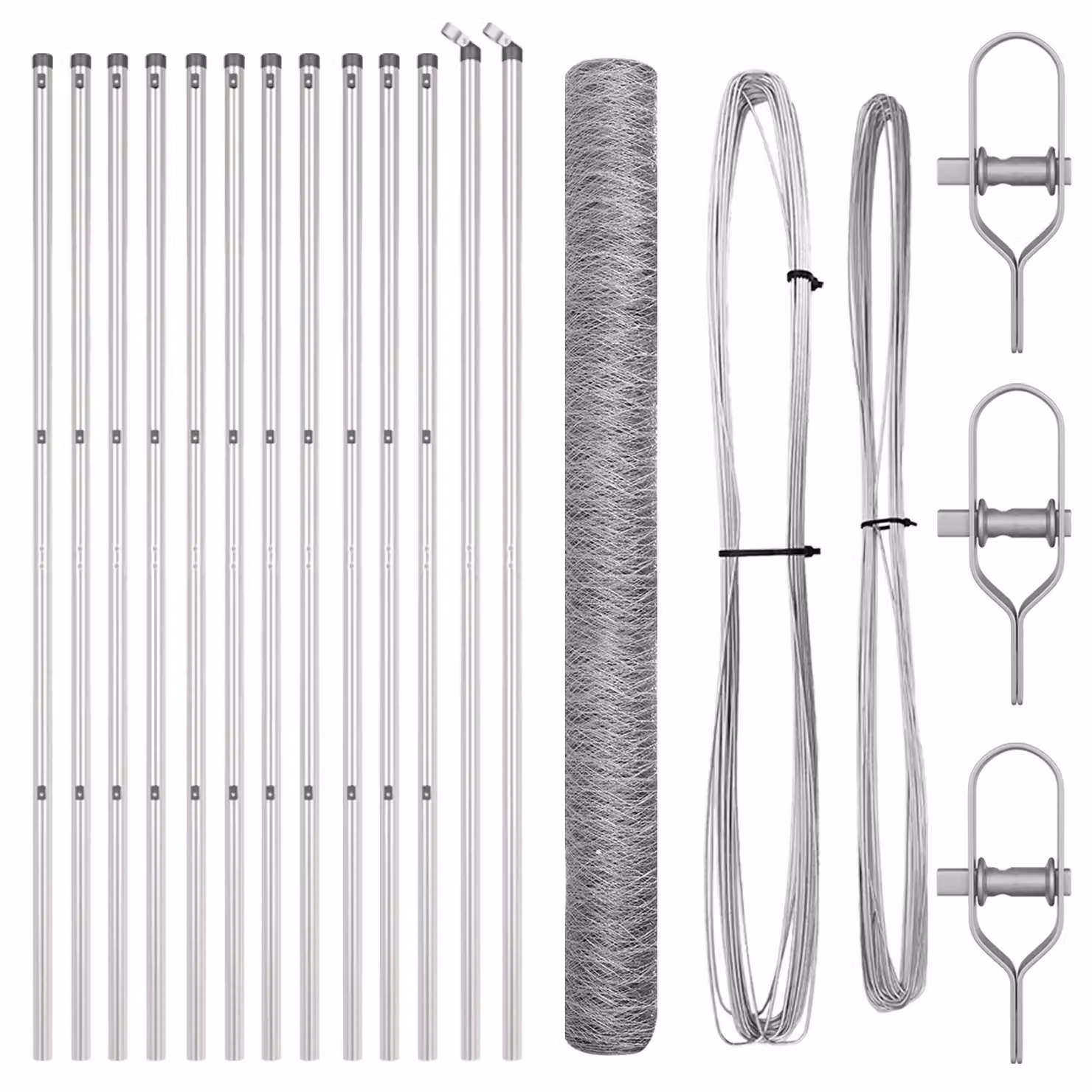Berkfield Home Hexagon Wire Mesh Fence, Galvanised Steel, Silver, H: 160 cm x L: 25 m – 2