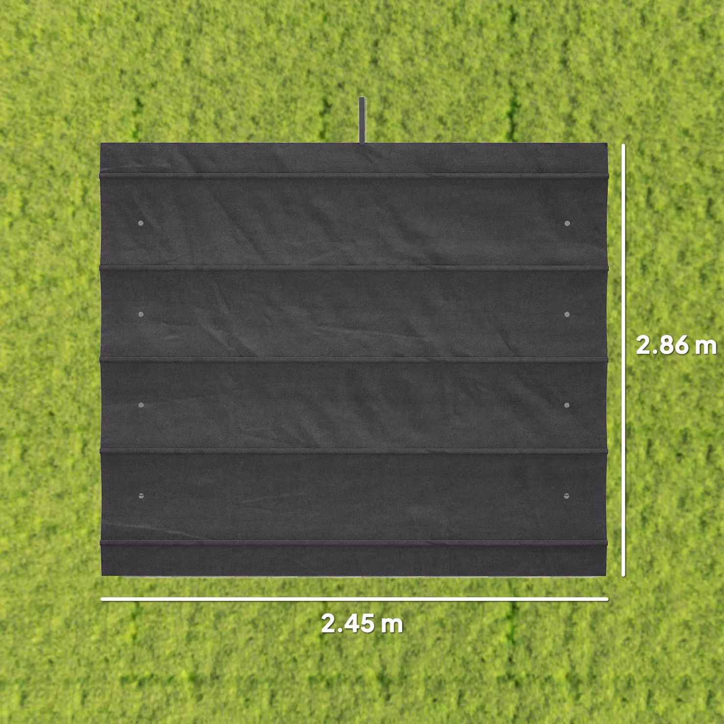 OUTSUNNY Dark Grey Polyester Pergola Cover Replacement for 3x2 m Frame, W: 286 cm x D: 245 cm – 3