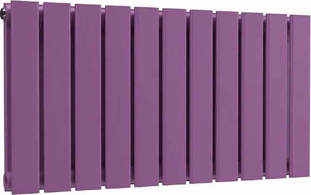 Lux Heat Double Flat Horizontal Steel Radiator in Purple, W: 77 cm, H: 40 cm, D: 4 cm