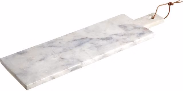 Orsina White Marble Rectangular Paddle Chopping and Serving Board