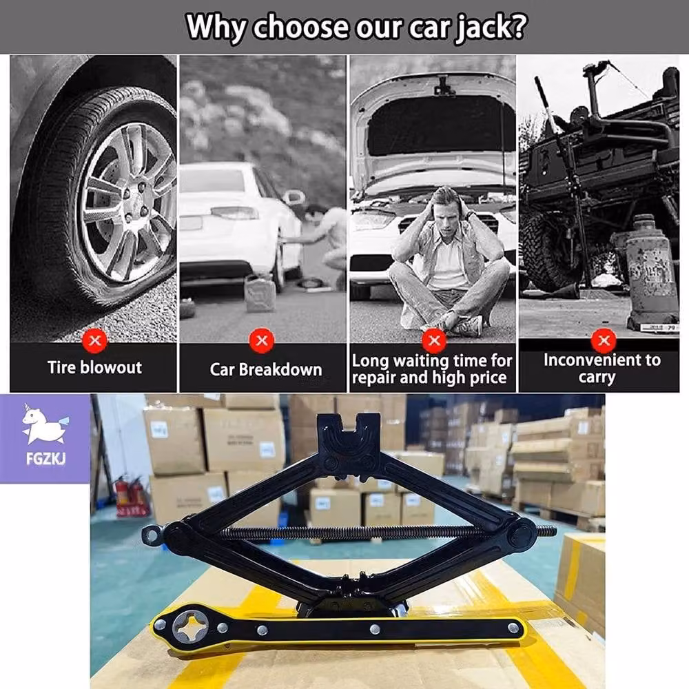 Nordara Heavy Duty 2.5T Scissor Jack and Lug Wrench Kit in Black – 3
