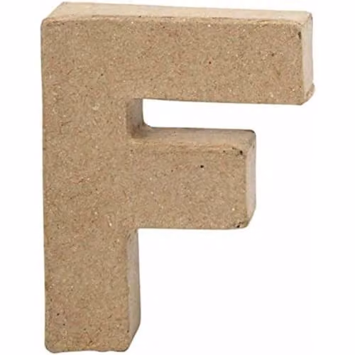 Star School Supplies Letter F Craft Decoration, Beige, 10 cm
