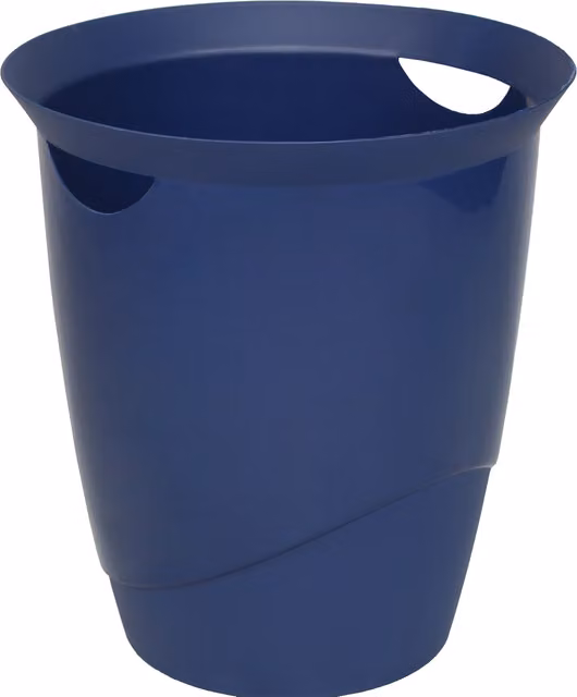 Durable Blue Plastic Waste Bin, 16 Litre